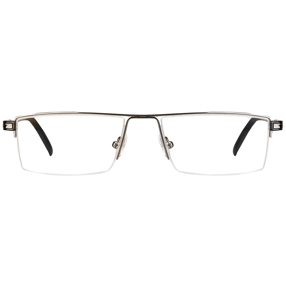 Lenskart Air Online Mid Gunmetal Half Rim Rectangle left side