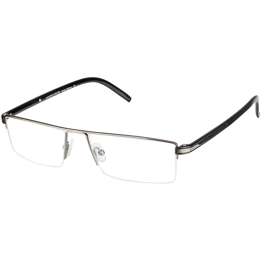Lenskart Air Online Mid Gunmetal Half Rim Rectangle left side