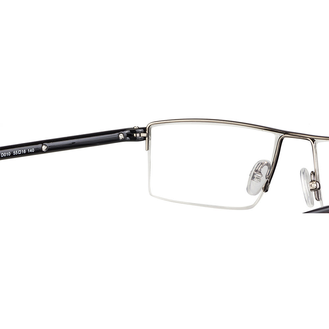 Lenskart Air Online Mid Gunmetal Half Rim Rectangle left side