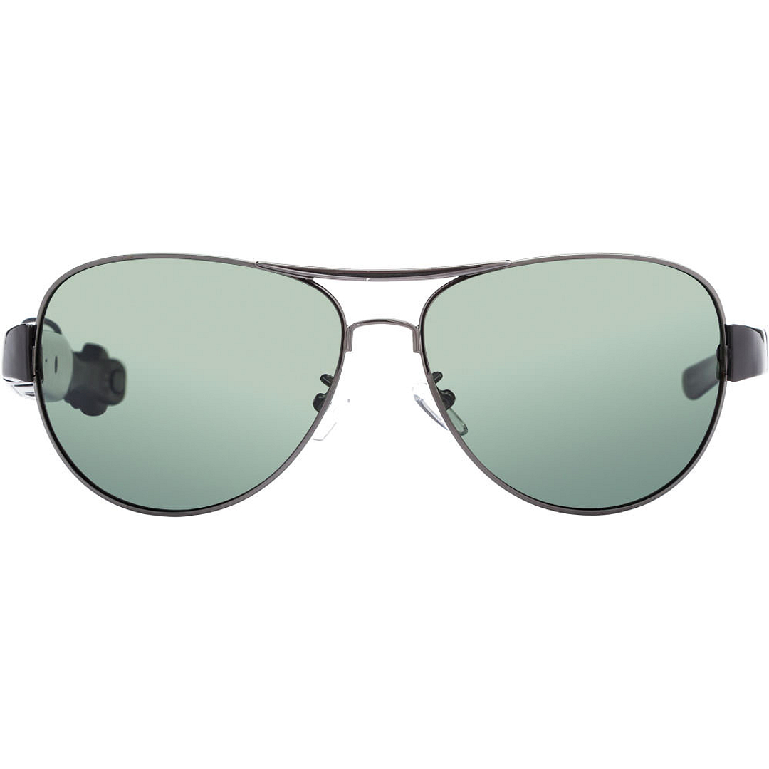 BRANDED Dark Gunmetal Full Rim Aviator left side
