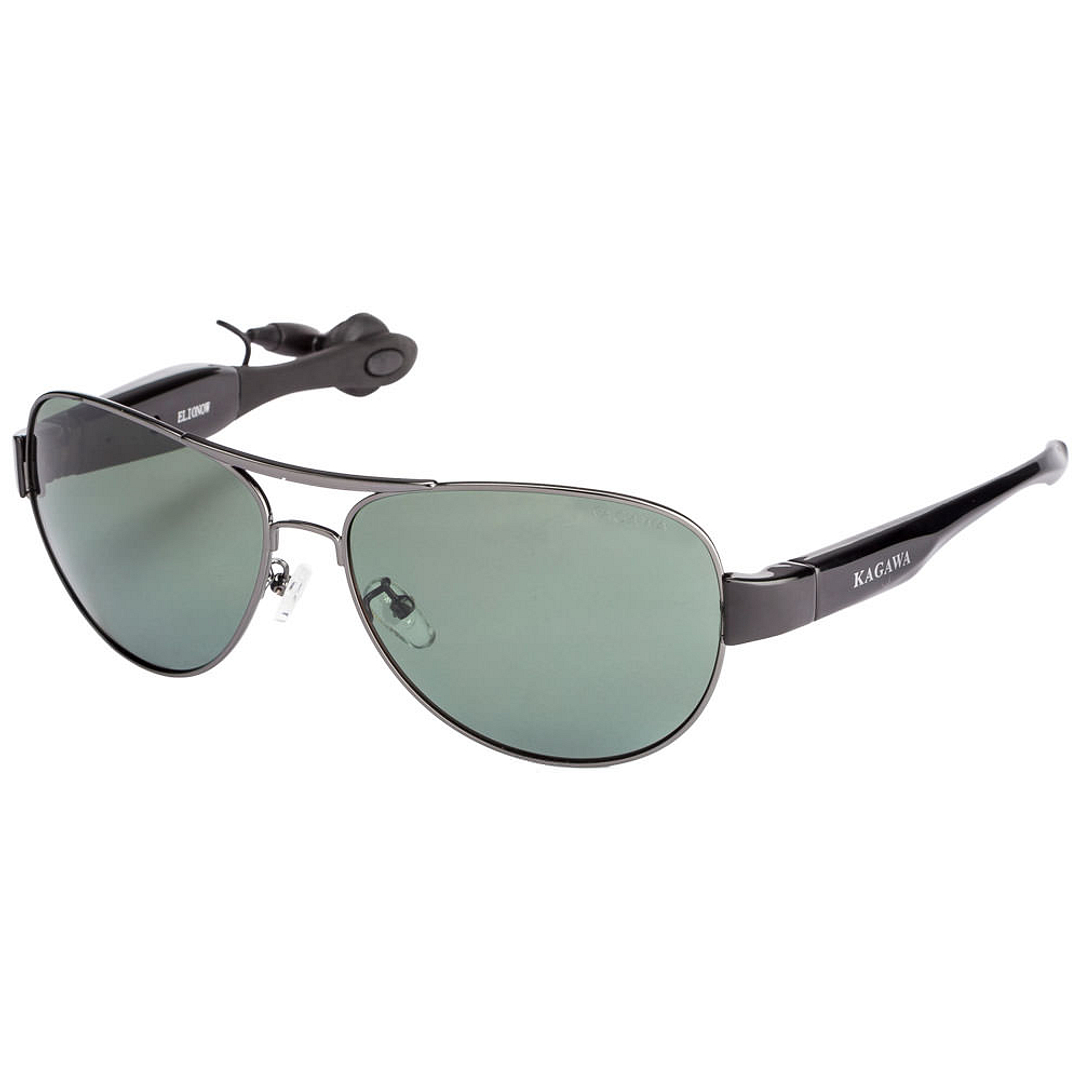 BRANDED Dark Gunmetal Full Rim Aviator left side