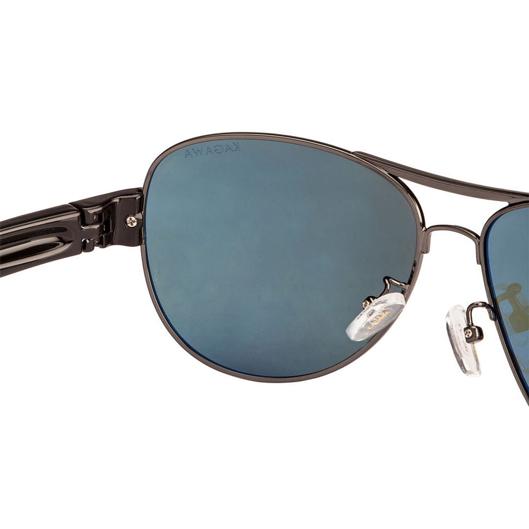 BRANDED Dark Gunmetal Full Rim Aviator right side