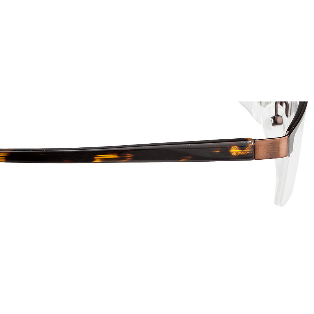 Buy Brown Tortoise Half Rim Rectangle Vincent Chase SLEEK STEEL VC