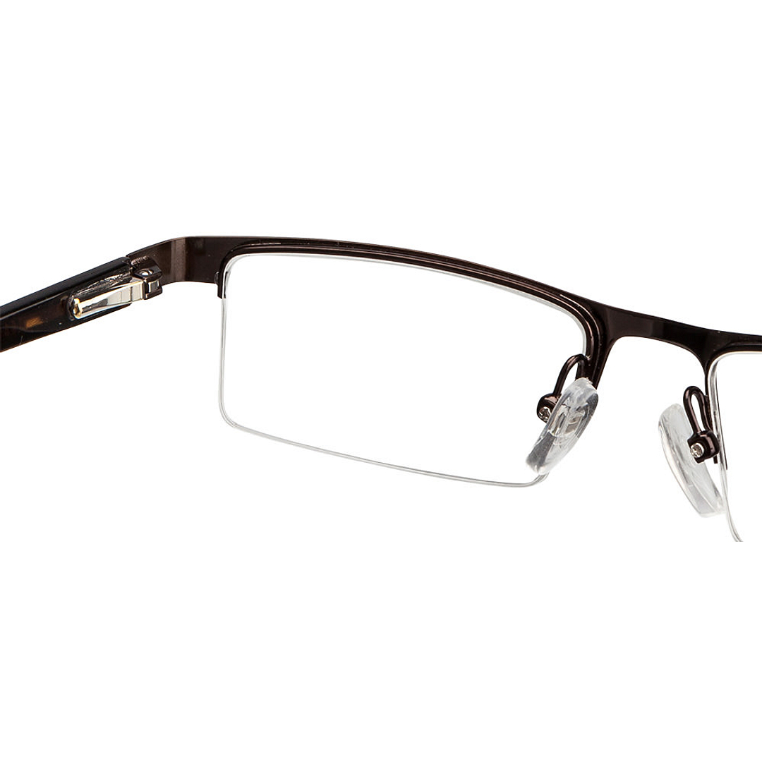 Buy Brown Tortoise Half Rim Rectangle Vincent Chase SLEEK STEEL VC