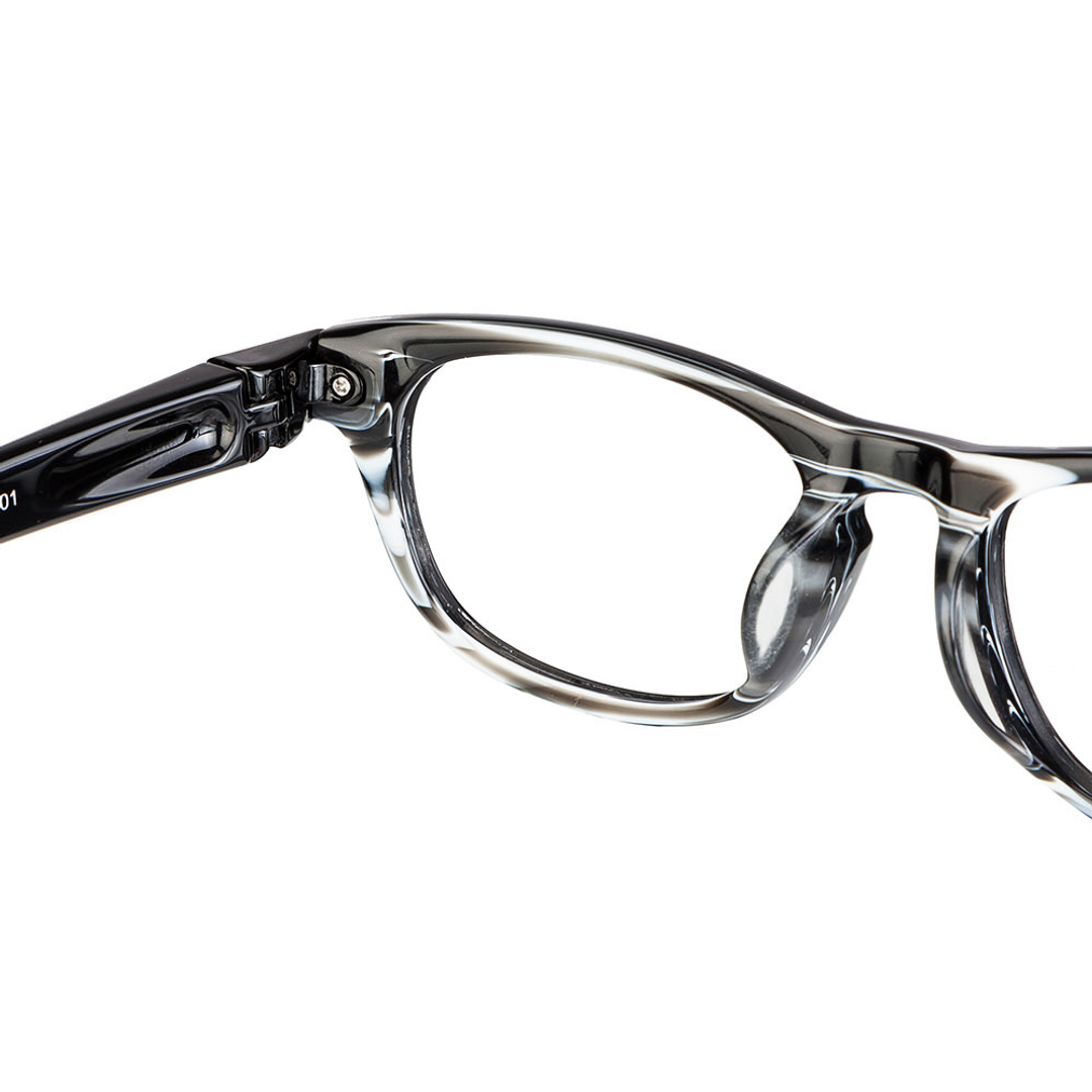 BRANDED Black Full Rim Round left side