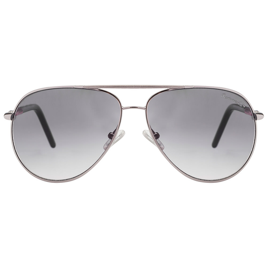 BRANDED Silver Full Rim Aviator left side