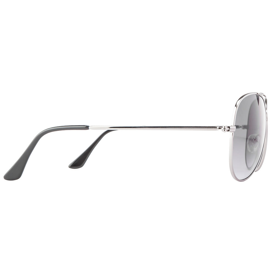 BRANDED Silver Full Rim Aviator left side