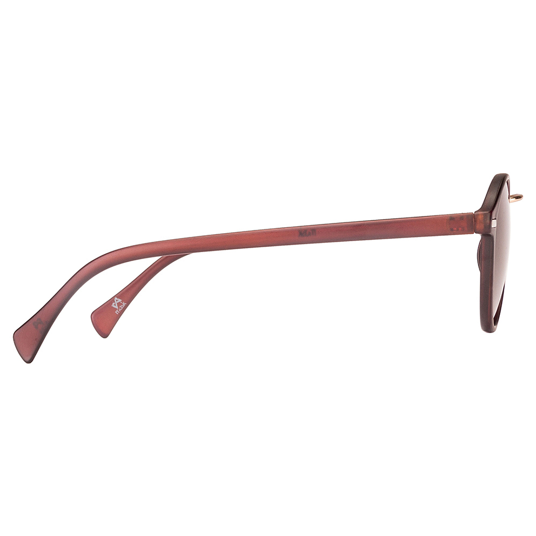 Mask Light Brown Full Rim Round left side