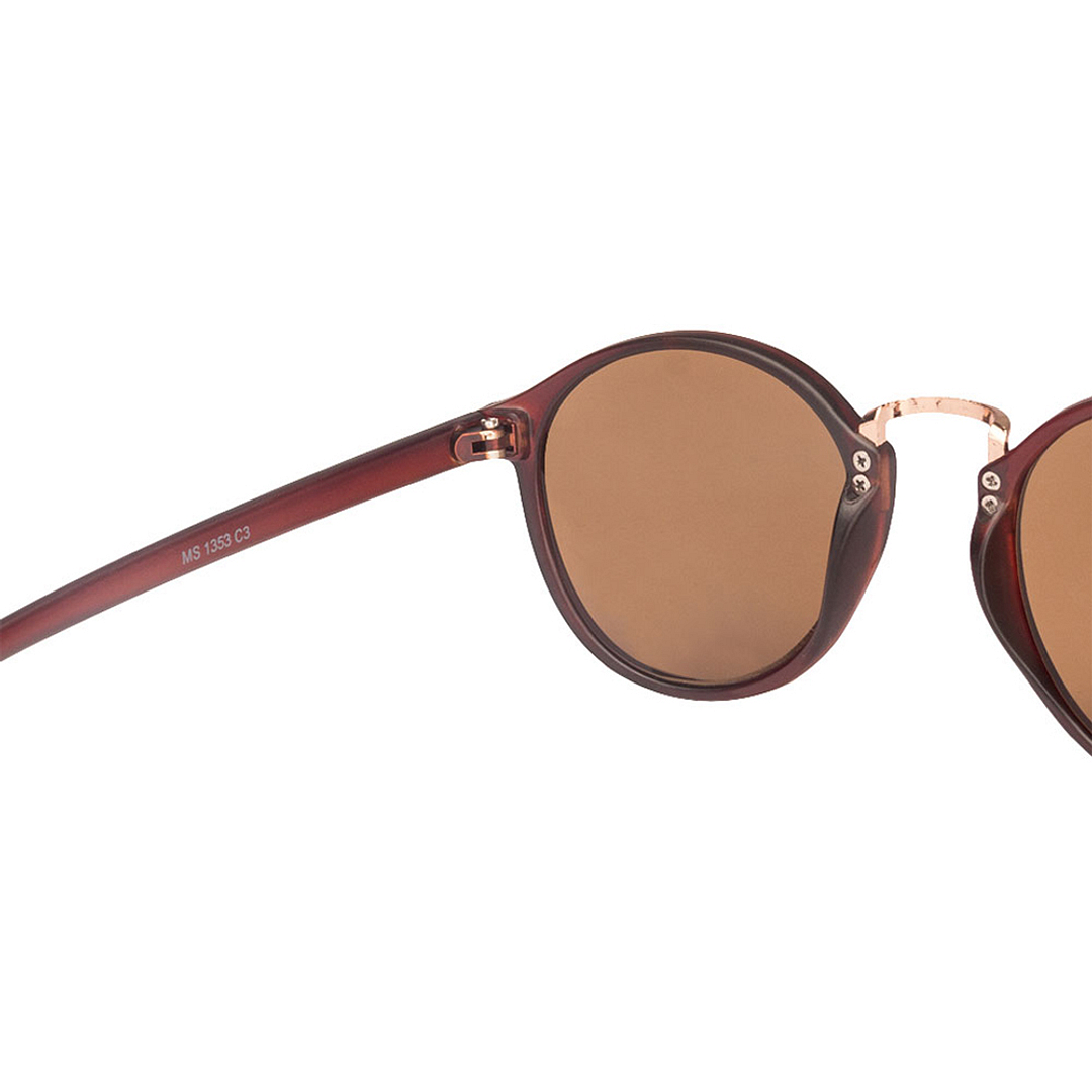 Mask Light Brown Full Rim Round right side