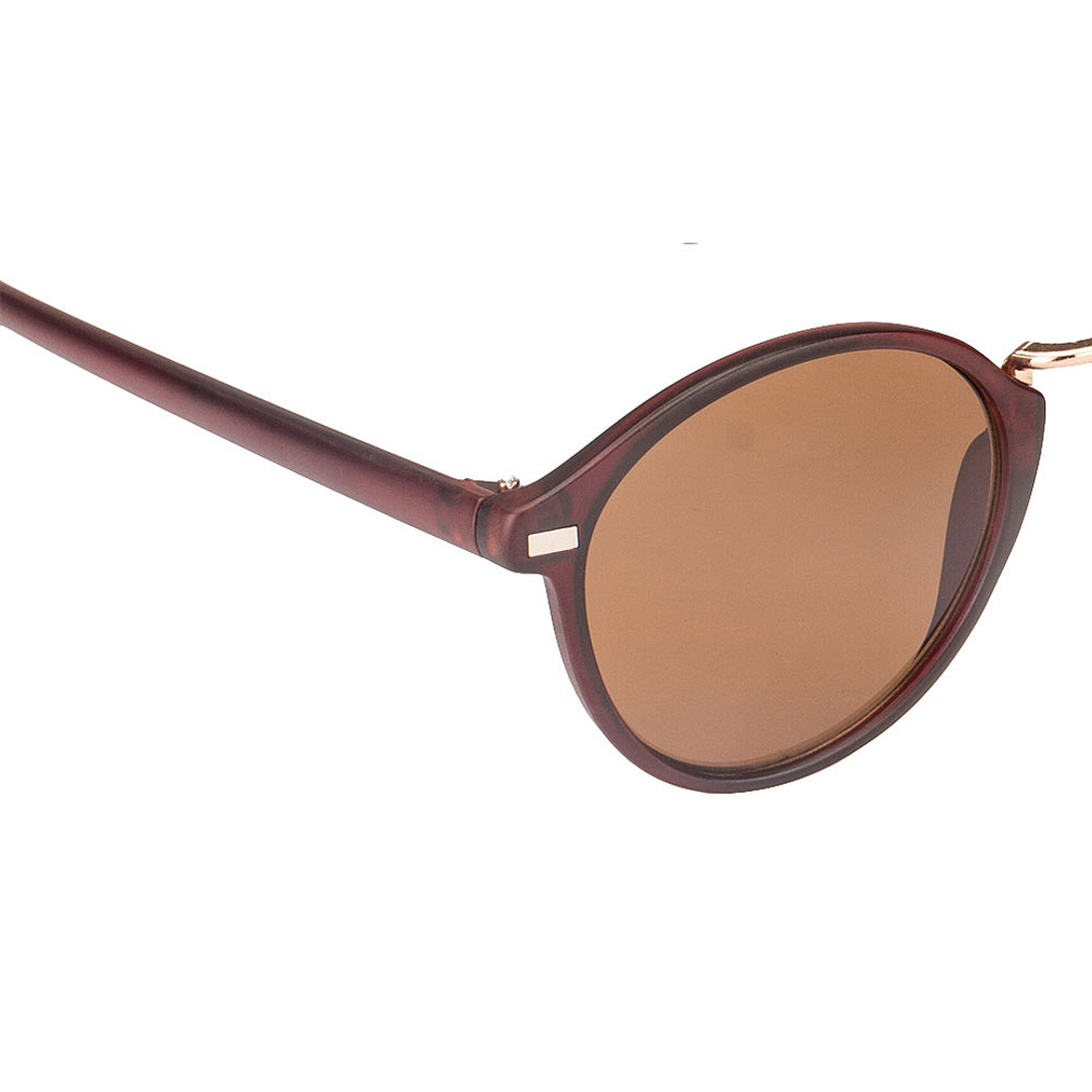 Mask Light Brown Full Rim Round left side