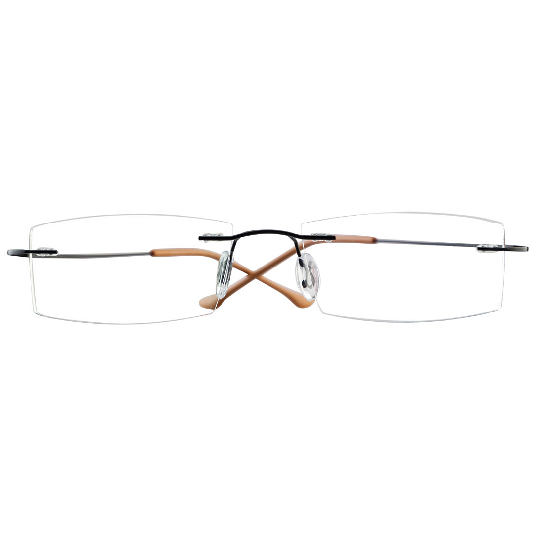 BRANDED Orange Rimless Rectangle left side