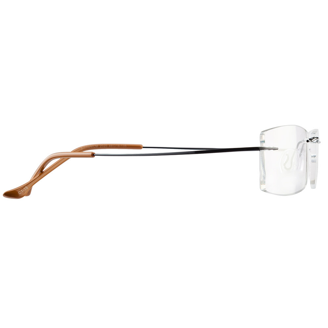 BRANDED Orange Rimless Rectangle left side