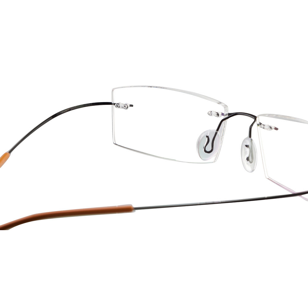 BRANDED Orange Rimless Rectangle left side