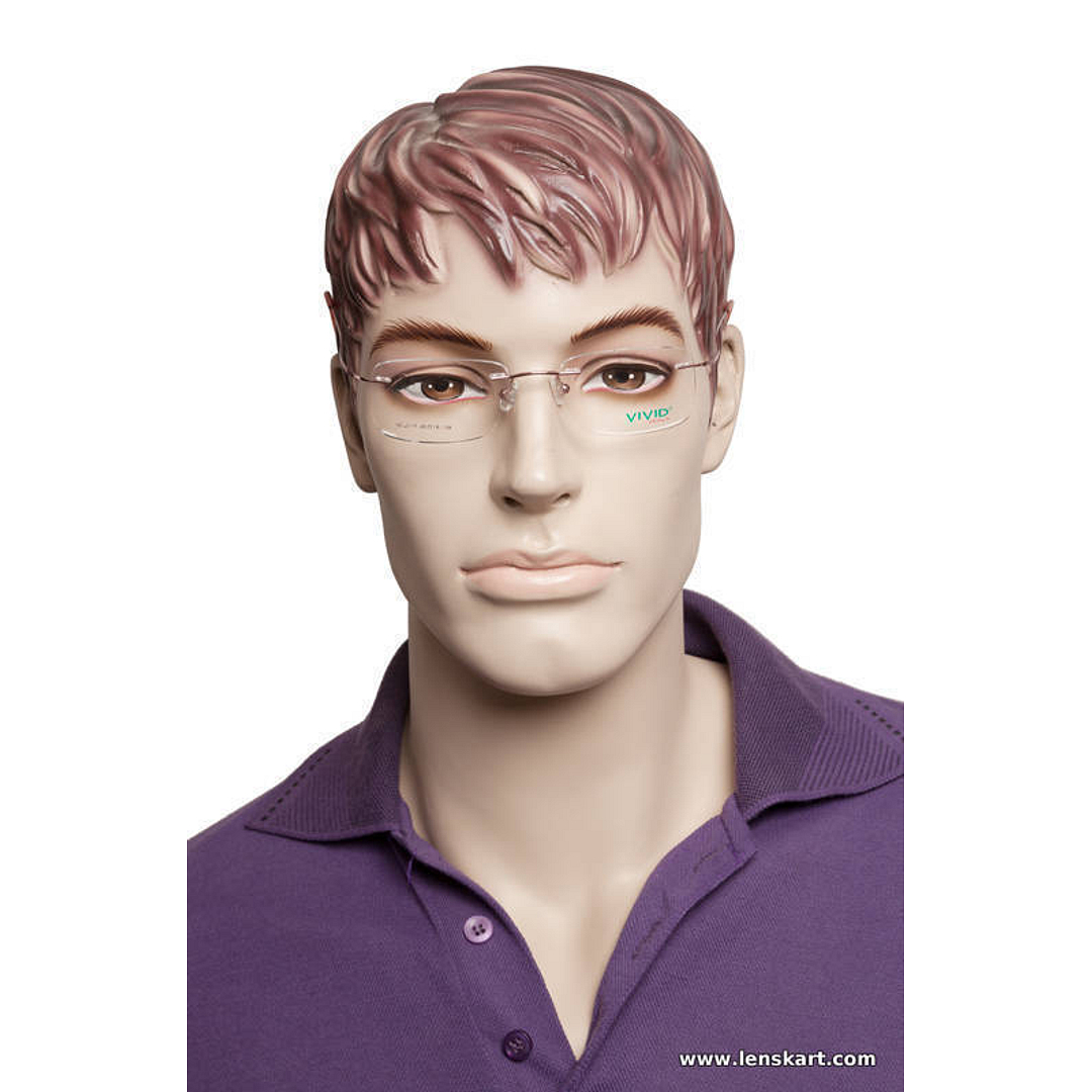 BRANDED Pink Rimless Rectangle right side
