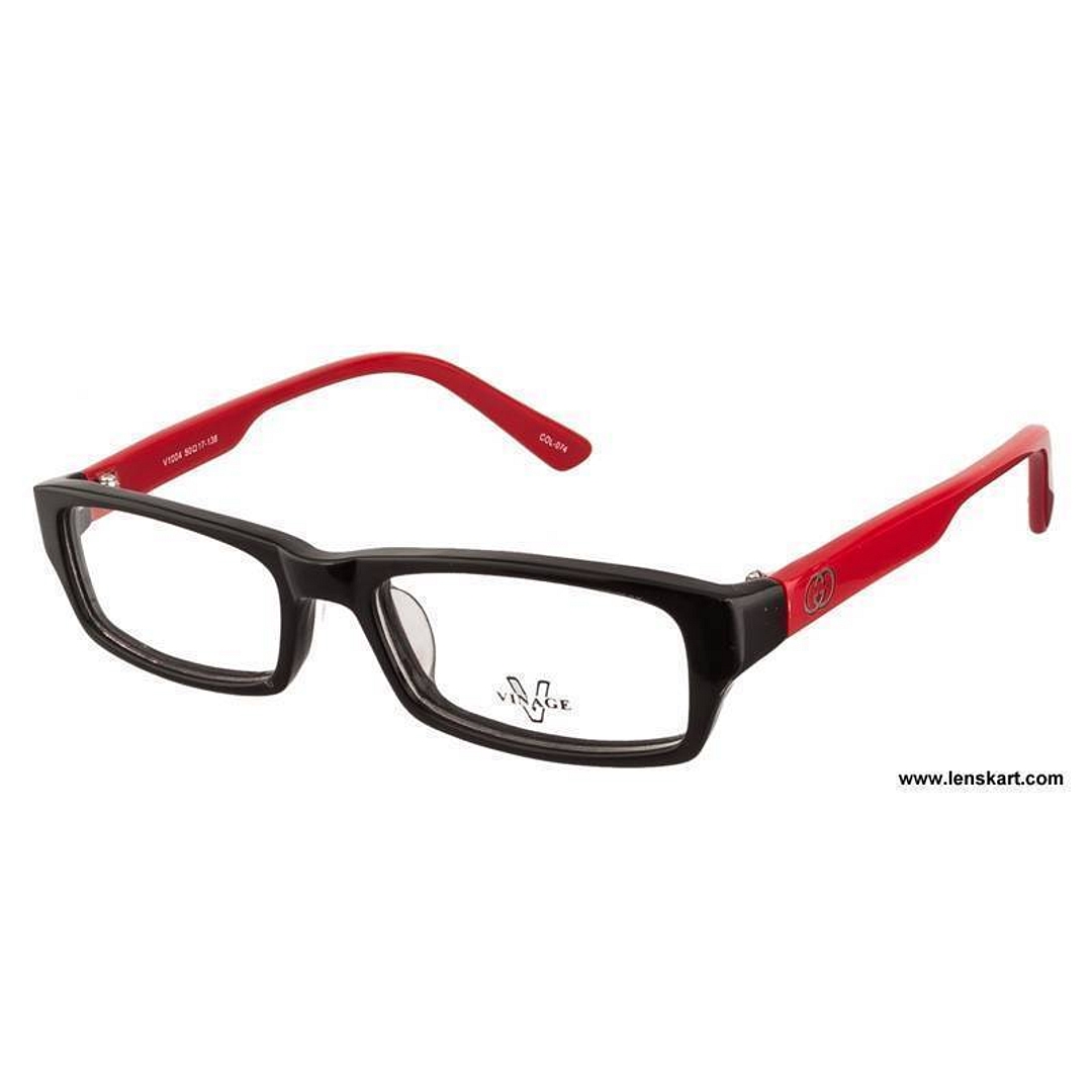BRANDED Red Full Rim Rectangle right side