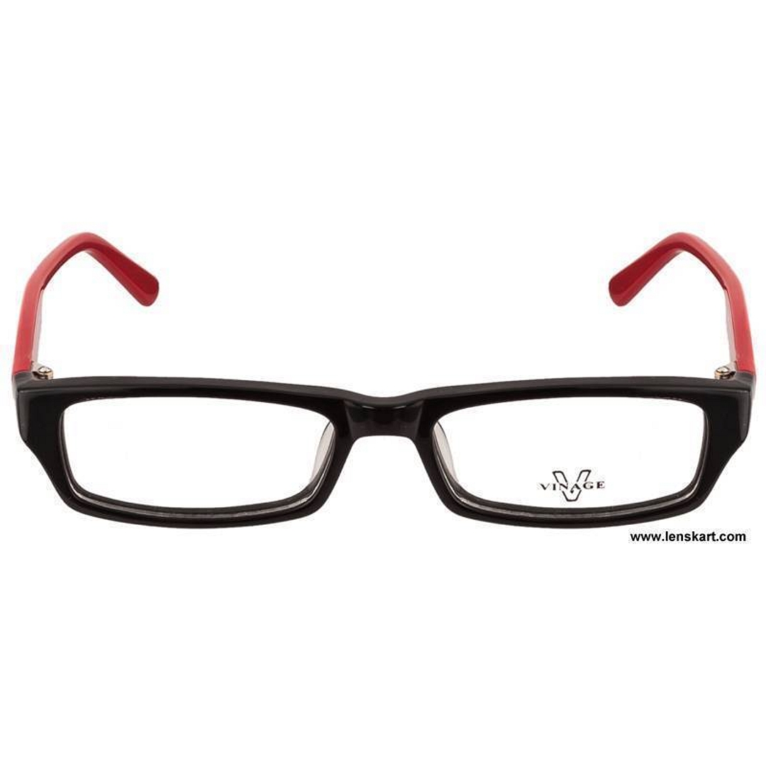 BRANDED Red Full Rim Rectangle left side