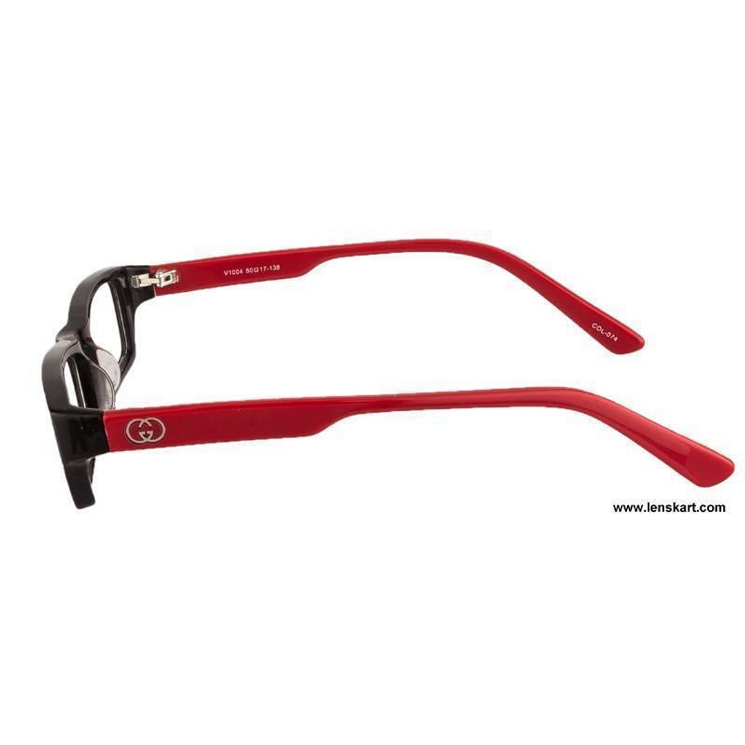 BRANDED Red Full Rim Rectangle right side