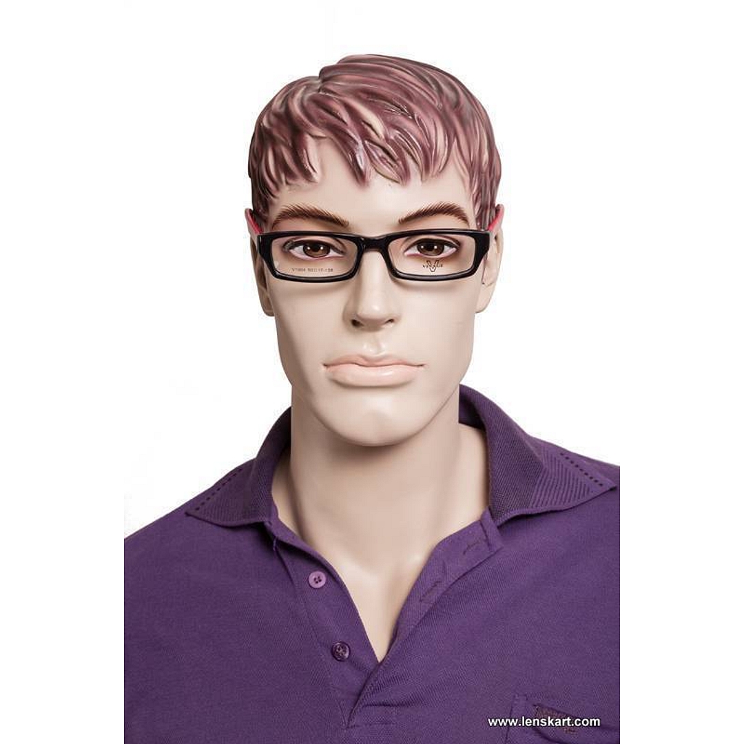 BRANDED Red Full Rim Rectangle left side