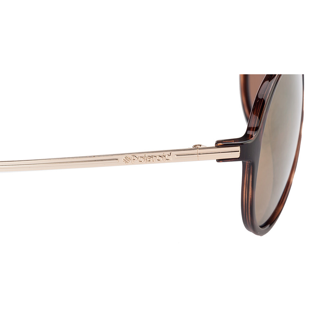 Polaroid Light Brown Full Rim Aviator right side