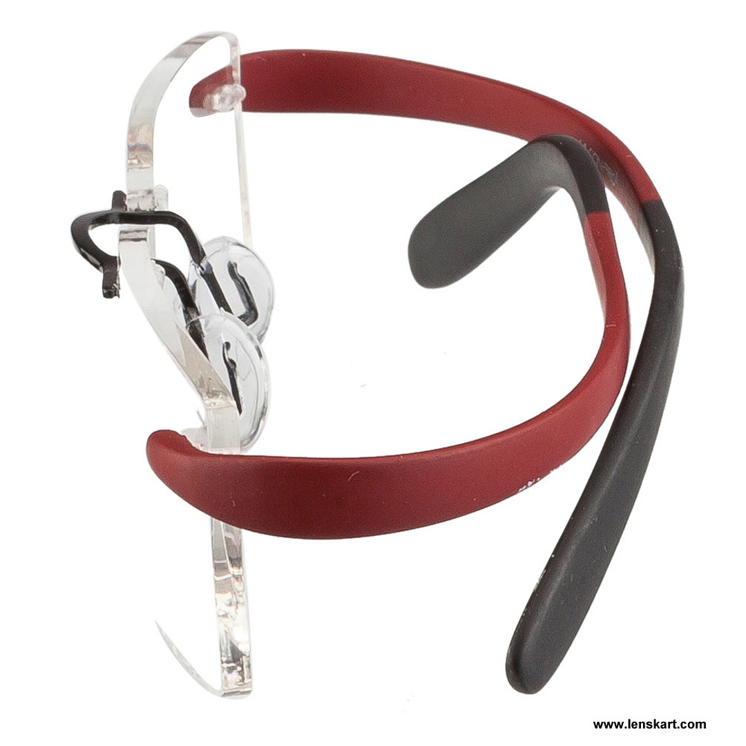 Vision Pro Red Rimless Rectangle left side