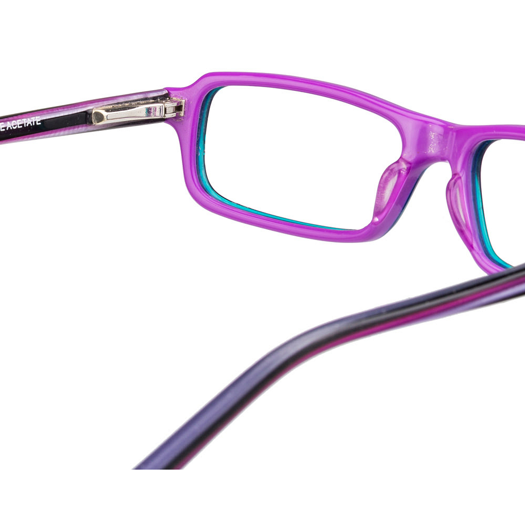 BRANDED Light Green Full Rim Rectangle left side