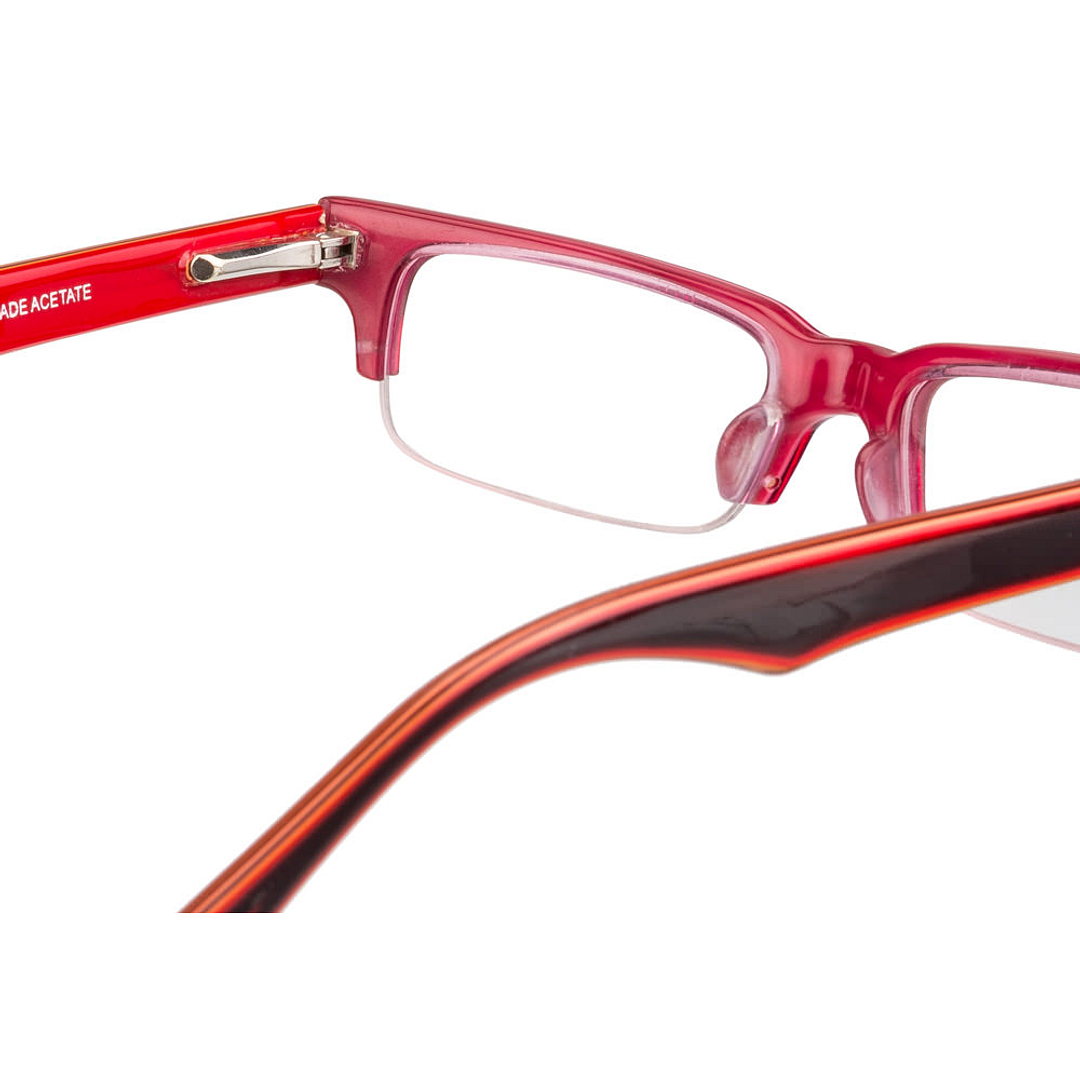 BRANDED Black Half Rim Rectangle left side