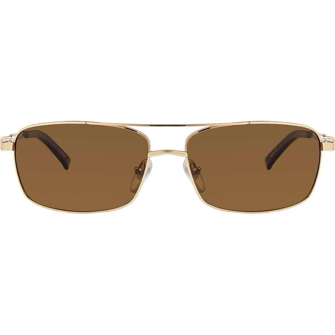 BRANDED Gold Full Rim Rectangle left side