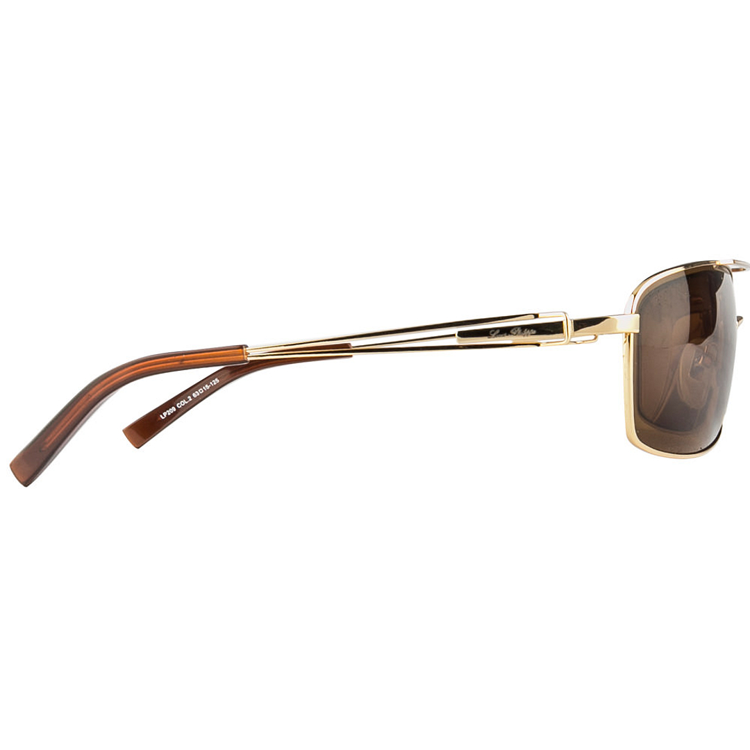 BRANDED Gold Full Rim Rectangle left side