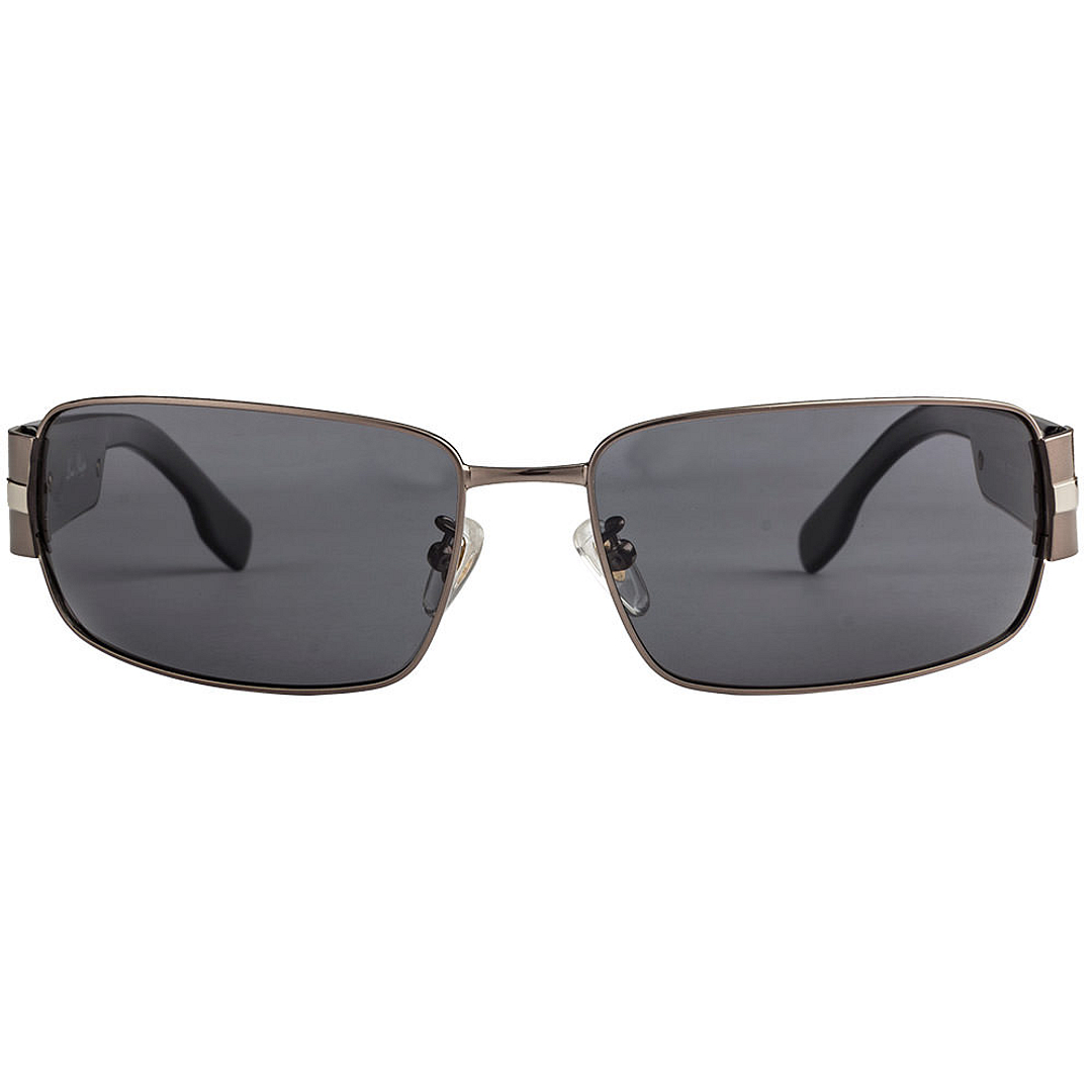 BRANDED Mid Gunmetal Full Rim Rectangle left side
