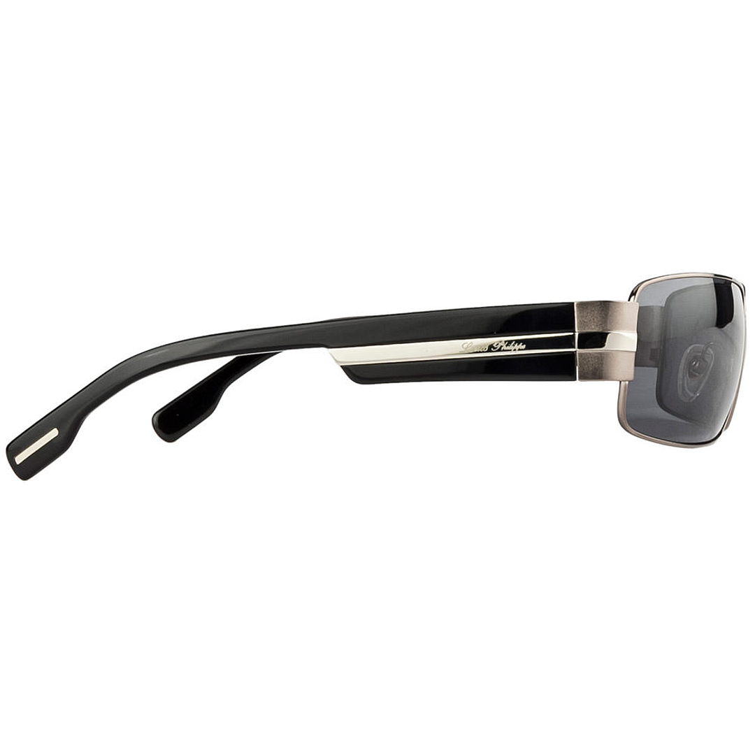 BRANDED Mid Gunmetal Full Rim Rectangle left side