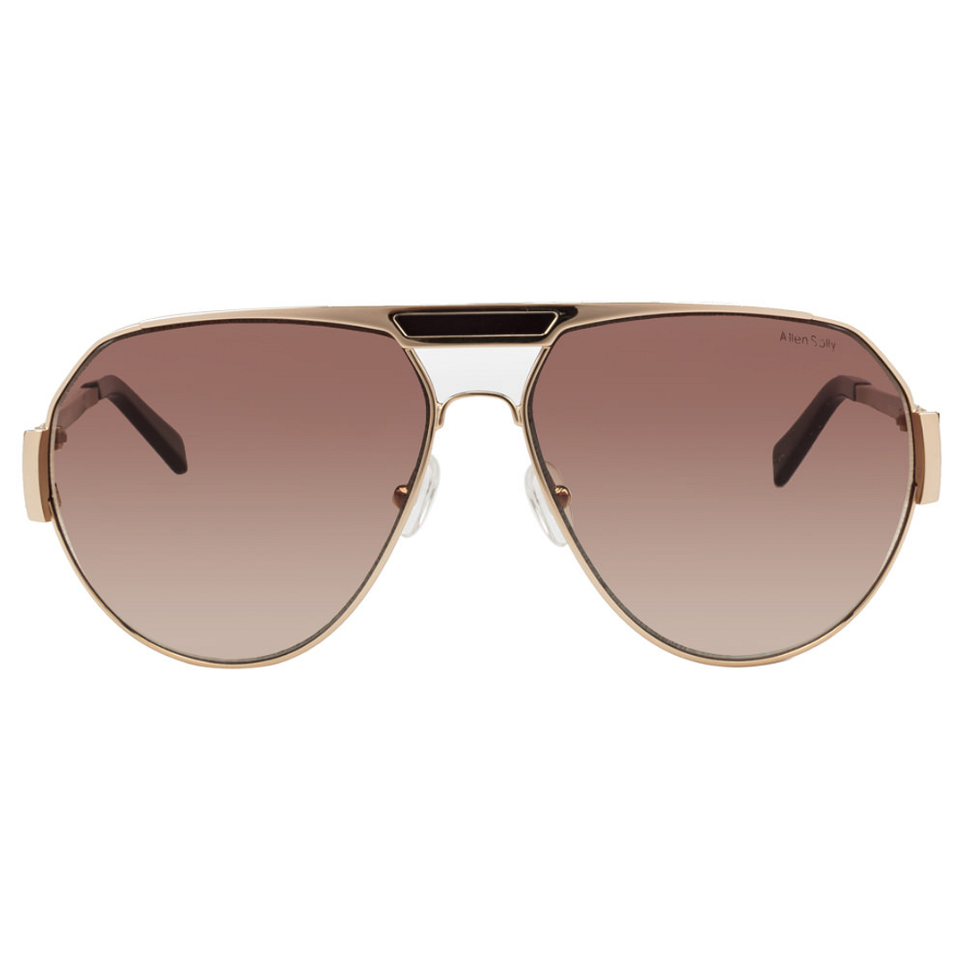 BRANDED Gold Full Rim Aviator left side