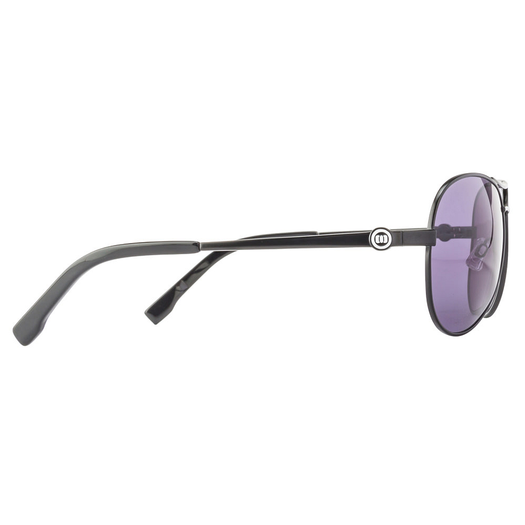 BRANDED Black Full Rim Aviator left side