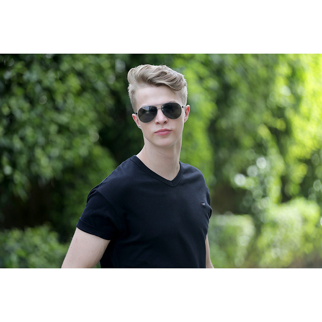 Vincent Chase Online Gunmetal Full Rim Aviator left side