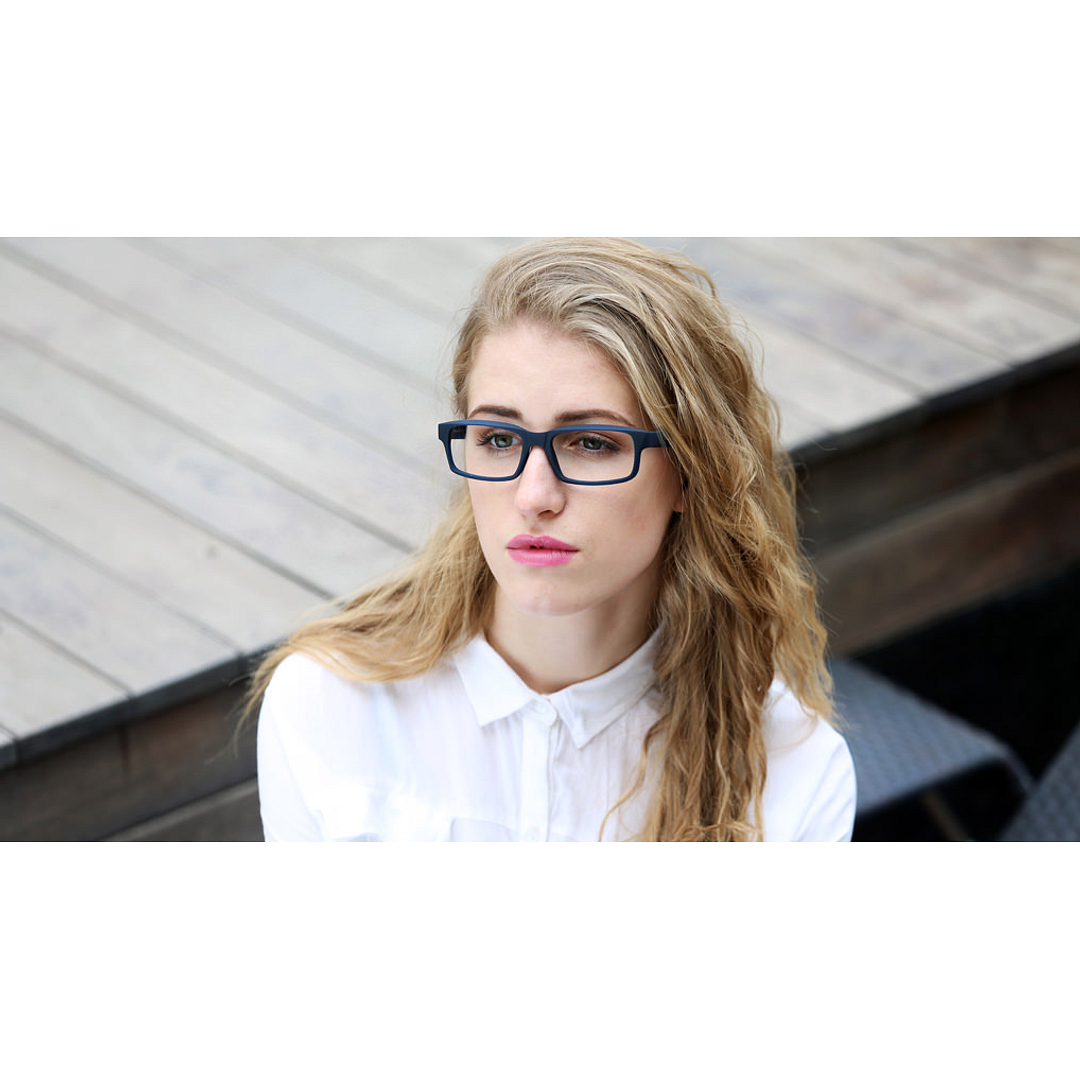 Lenskart Lenskart TOI Special: Matte Blue Full Rim Rectangle Lenskart TOI Special TR Flex JJ 4358-C4 right side