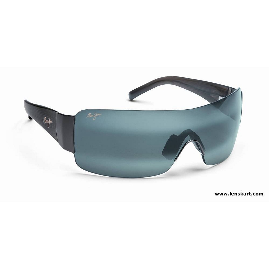 BRANDED Dark Gunmetal Rimless Rectangle left side