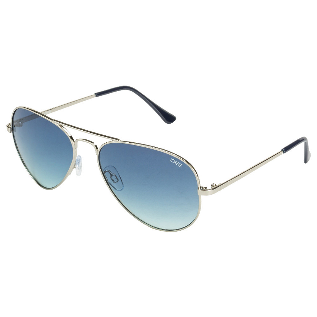 BRANDED Silver Full Rim Aviator right side