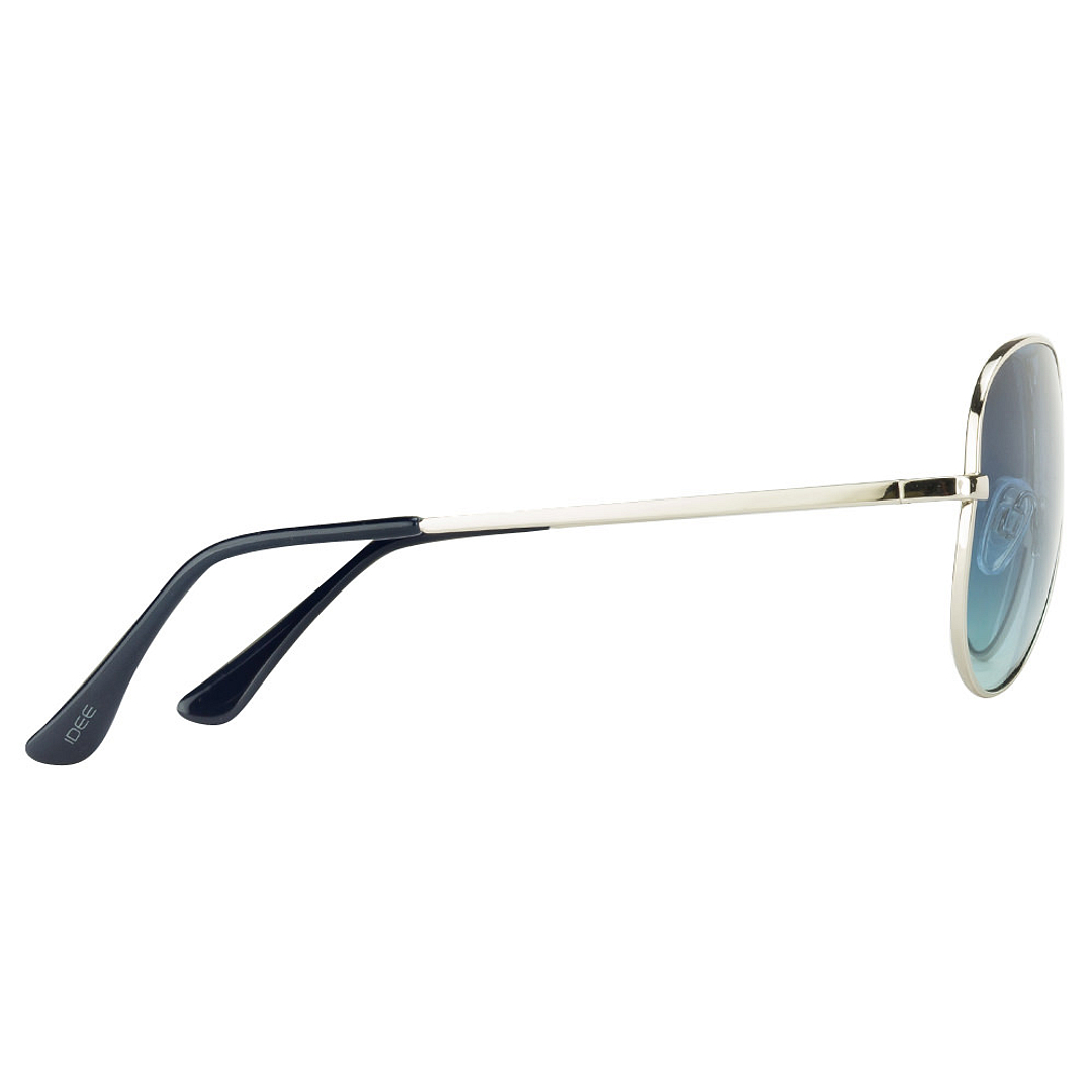BRANDED Silver Full Rim Aviator right side