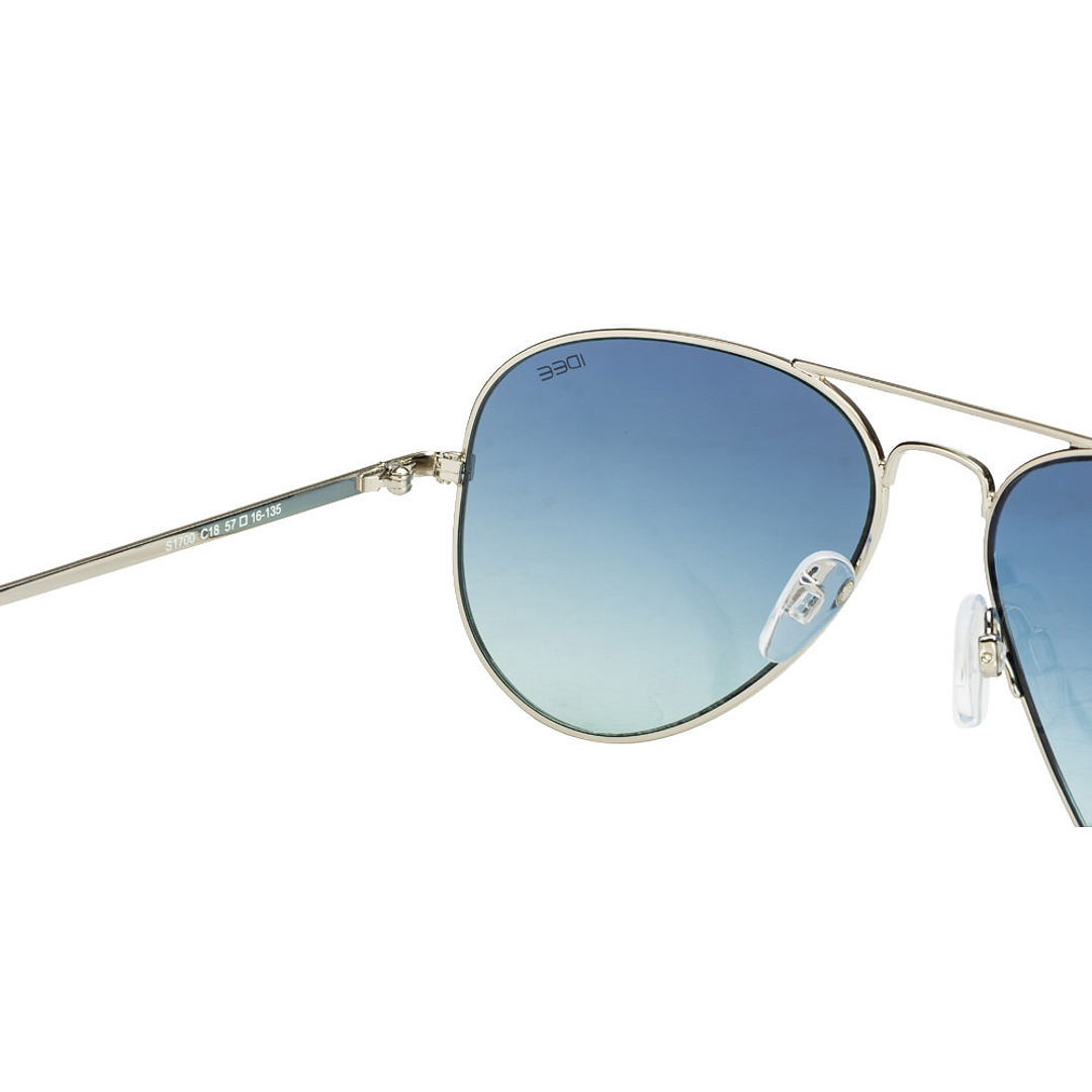 BRANDED Silver Full Rim Aviator right side