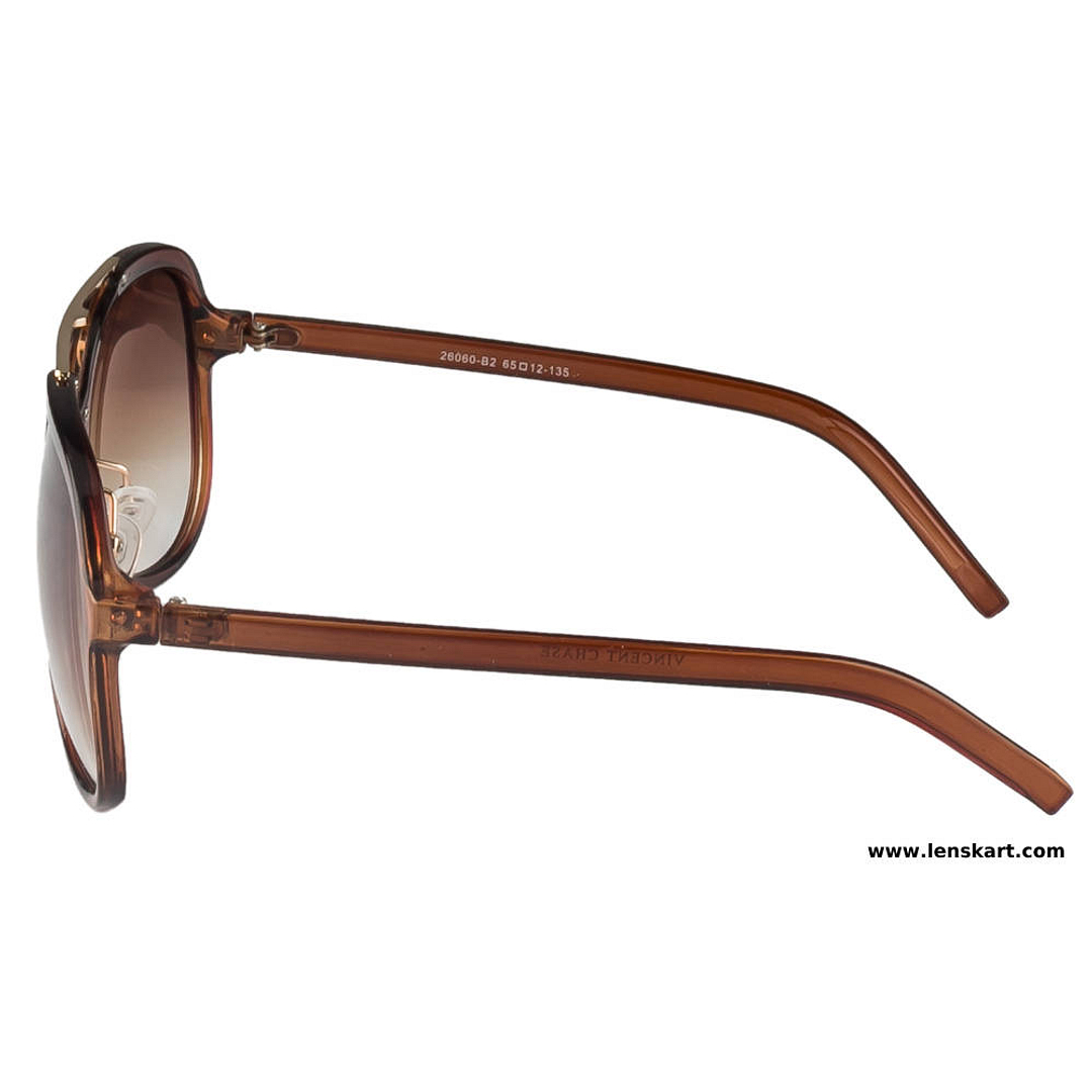 Vincent Chase Online Gold Full Rim Aviator left side