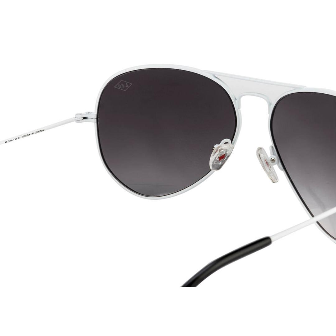 Lee Cooper White Full Rim Aviator left side