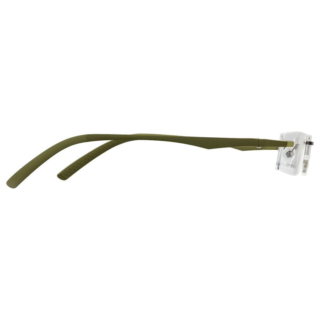 Lenskart Air Online Mid Gunmetal Rimless Rectangle left side
