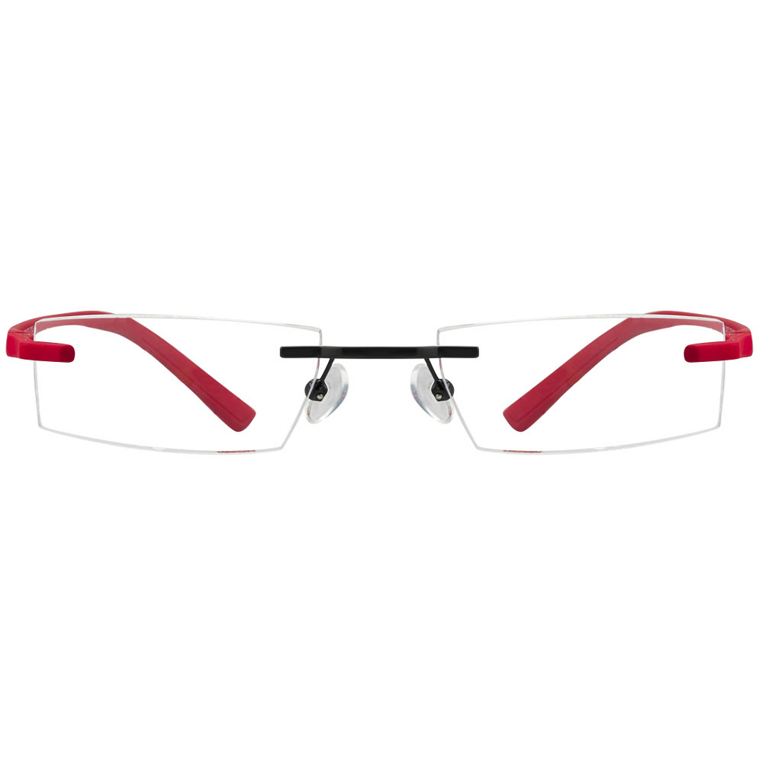 Lenskart Air Online Red Rimless Rectangle right side