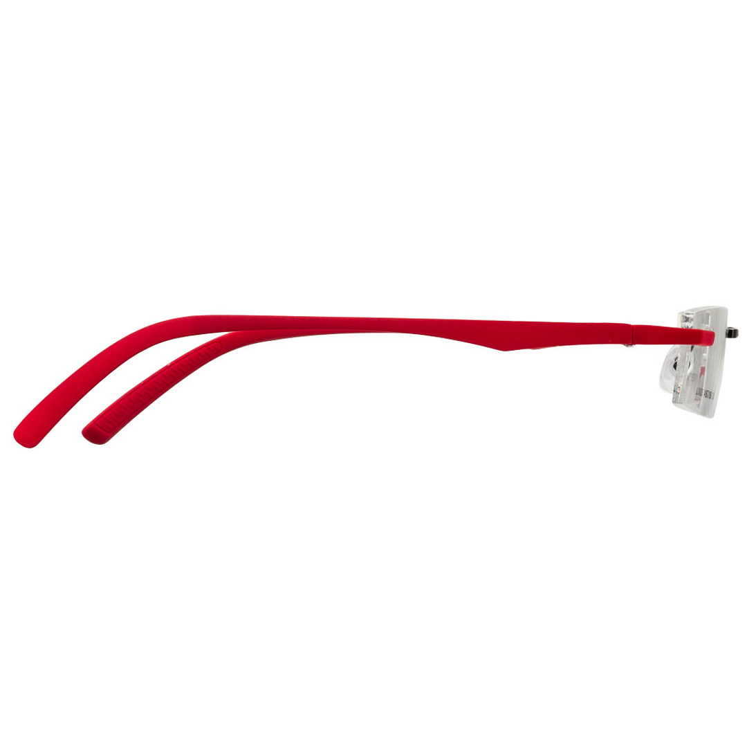 Lenskart Air Online Red Rimless Rectangle left side