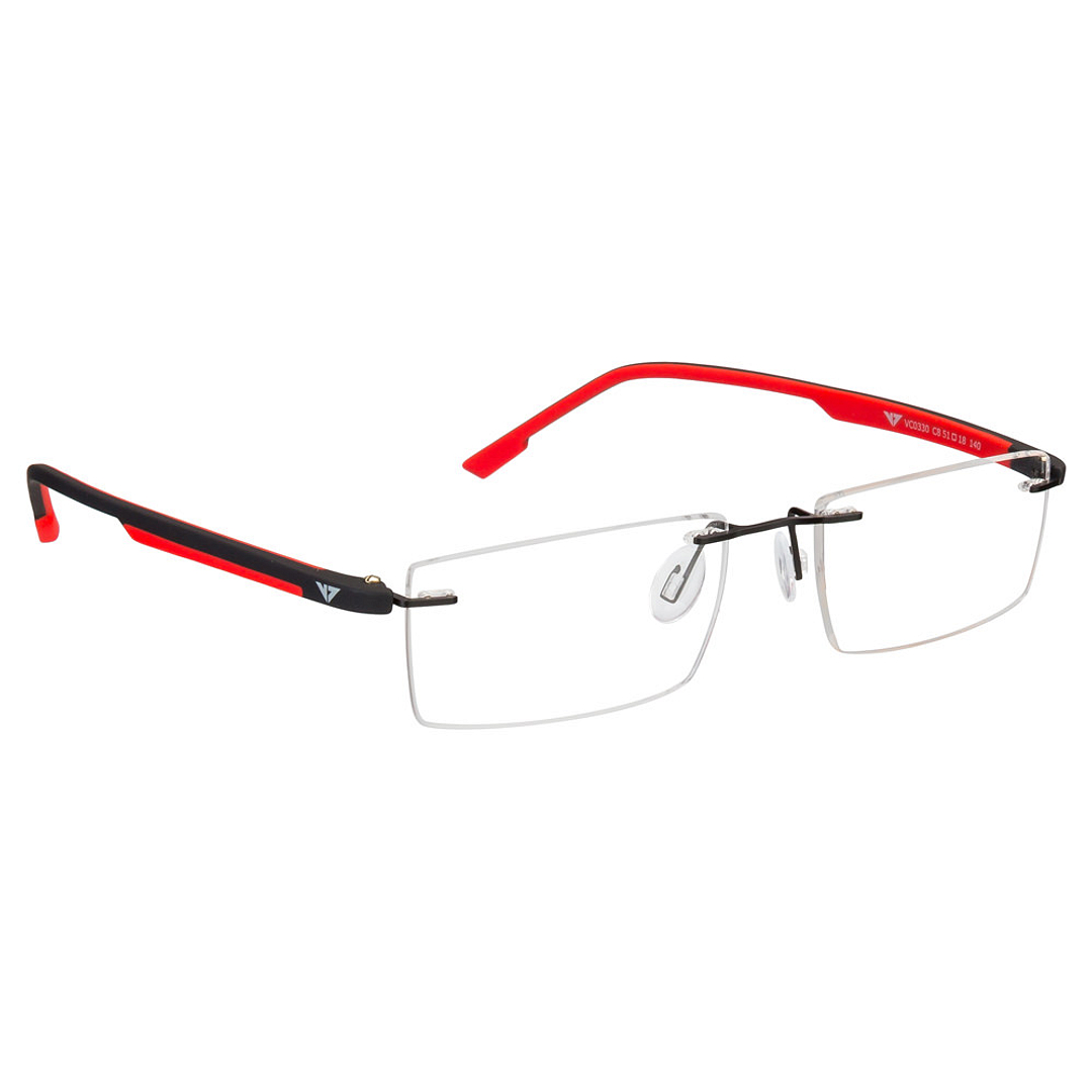 Lenskart Air Online Black Rimless Rectangle left side