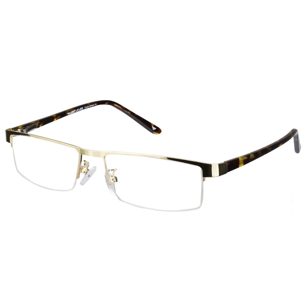 Vincent Chase Online Mid Gunmetal Half Rim Rectangle left side
