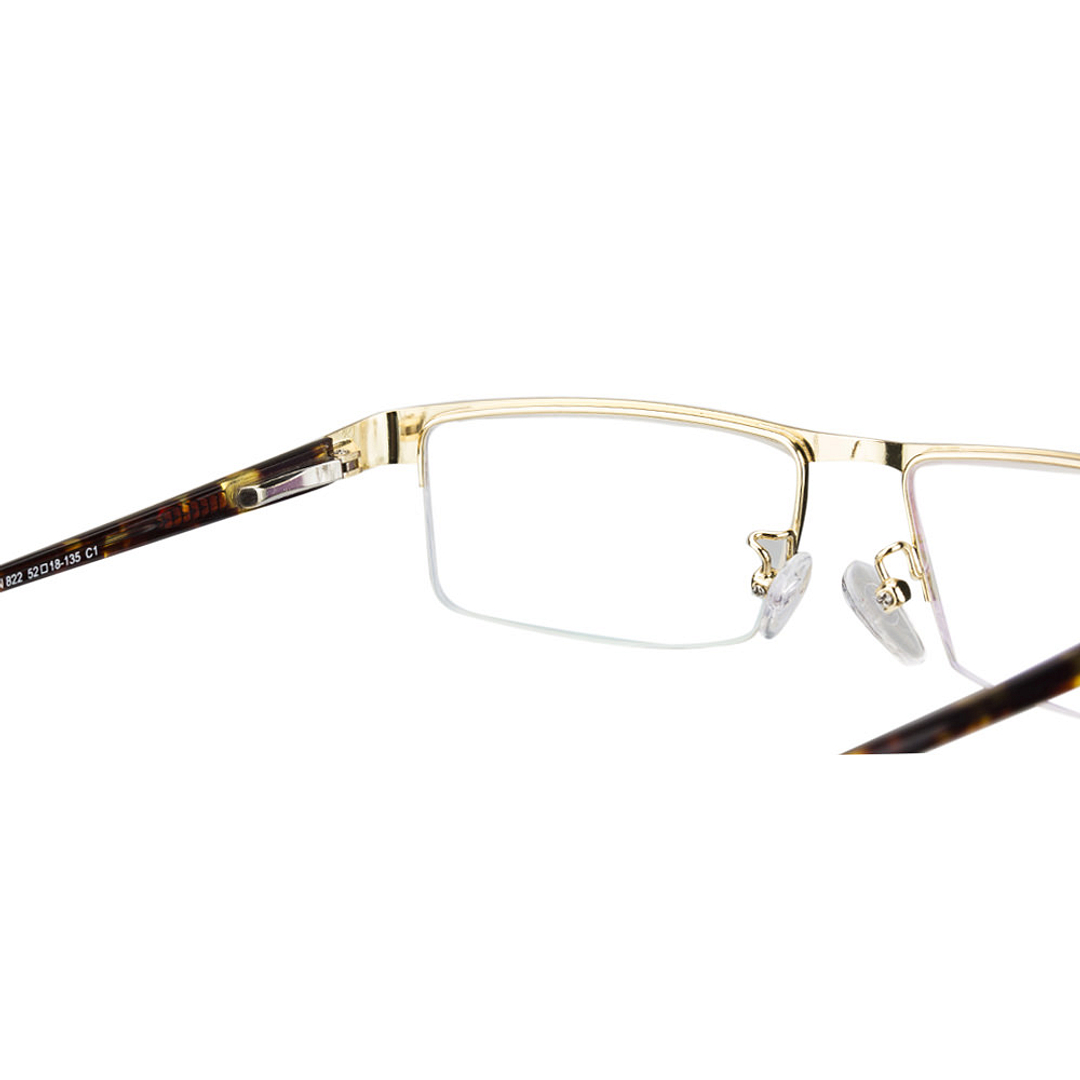 Vincent Chase Online Mid Gunmetal Half Rim Rectangle right side