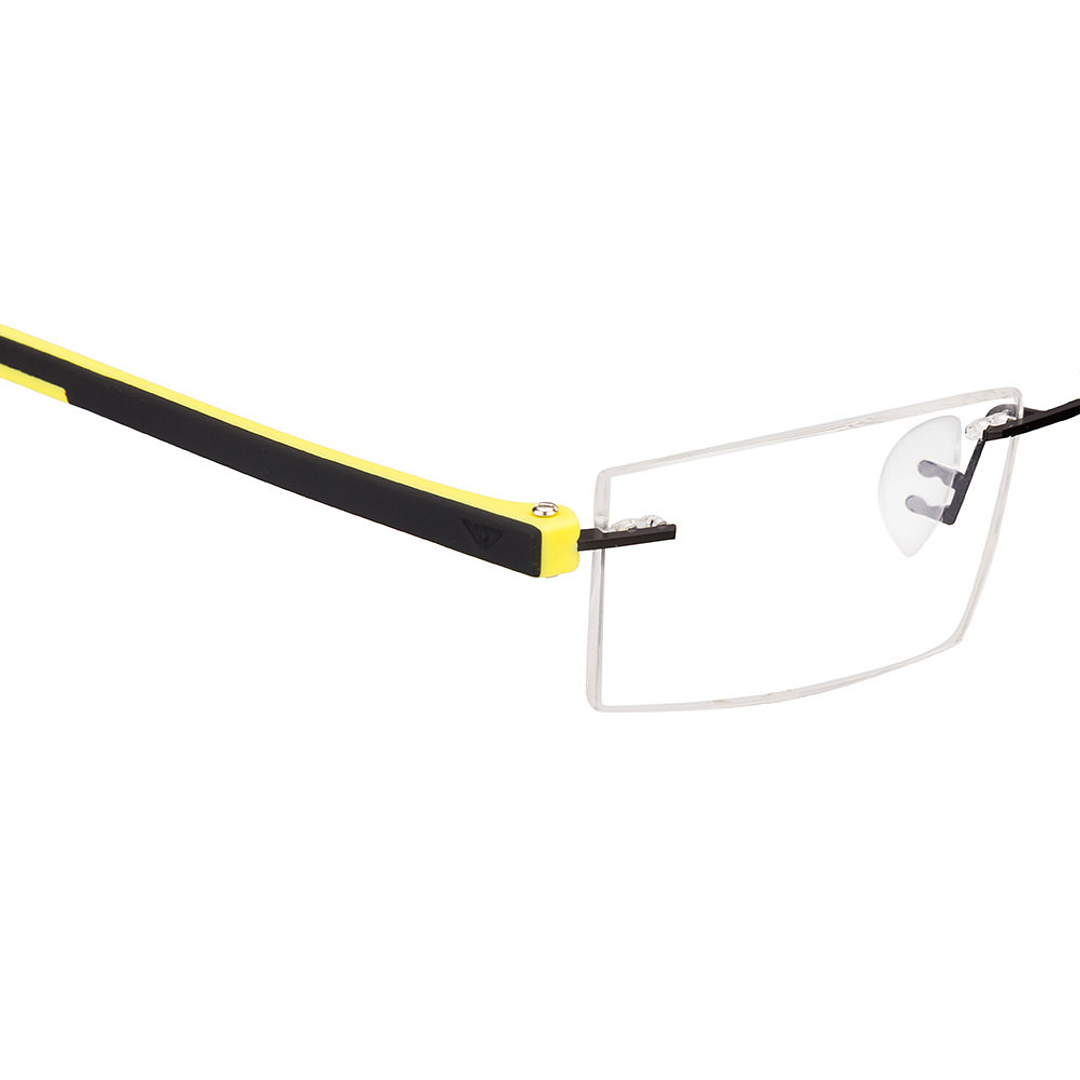 Lenskart Lenskart TOI Special: Black Yellow Rimless Rectangle Lenskart TOI Special OTHERS VC 0342- left side
