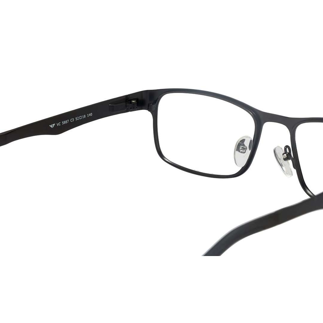 Buy Black Full Rim Rectangle Medium Size-52 Vincent Chase SLEEK