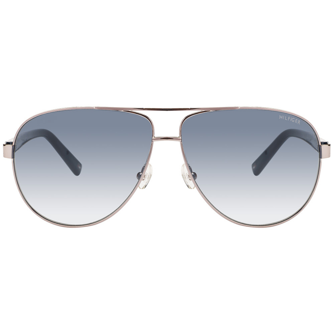 Tommy Hilfiger Mid Gunmetal Full Rim Aviator left side