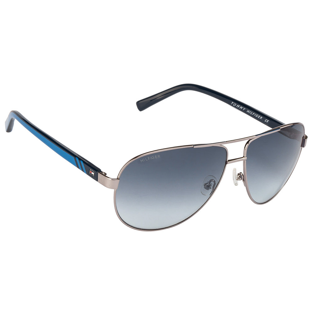 Tommy Hilfiger Mid Gunmetal Full Rim Aviator left side